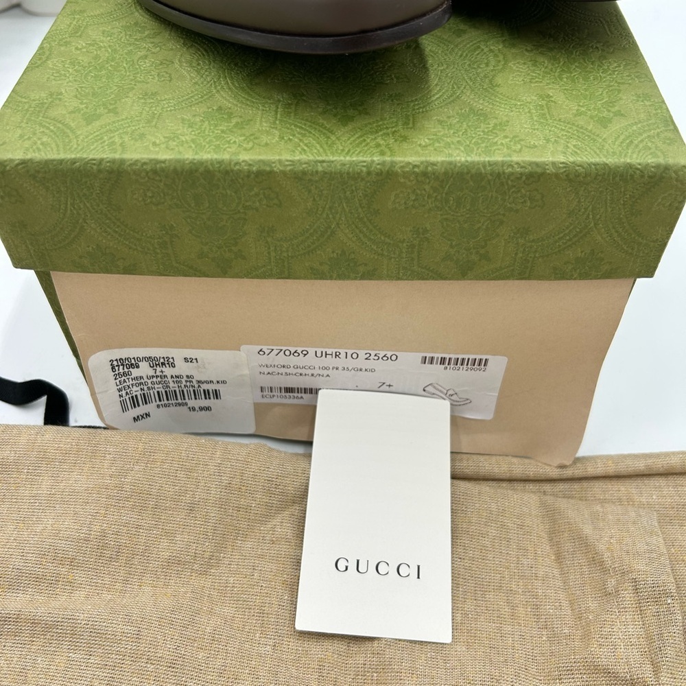 Men's Gucci JORDAAN horse bit 100th anniversary, Leather loafers 7.5 fits 8.5 US - Picture 4 of 10